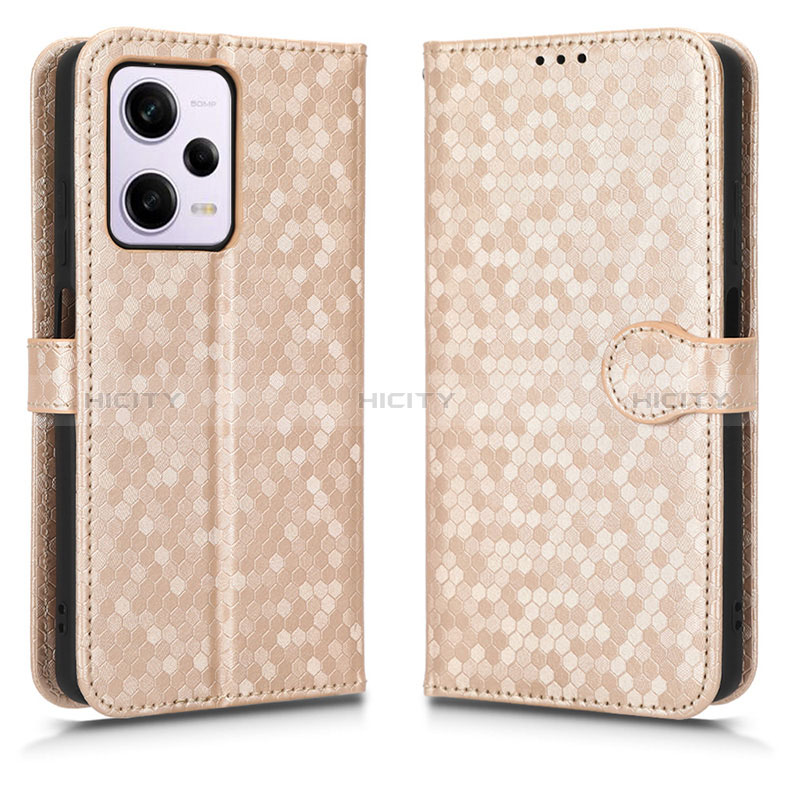 Coque Portefeuille Livre Cuir Etui Clapet C01X pour Xiaomi Redmi Note 12 Pro 5G Or Plus