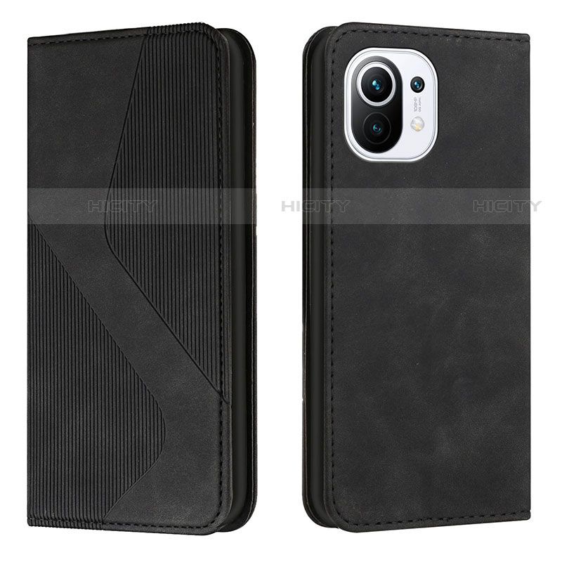 Coque Portefeuille Livre Cuir Etui Clapet C02 pour Xiaomi Mi 11 Lite 4G Noir Plus