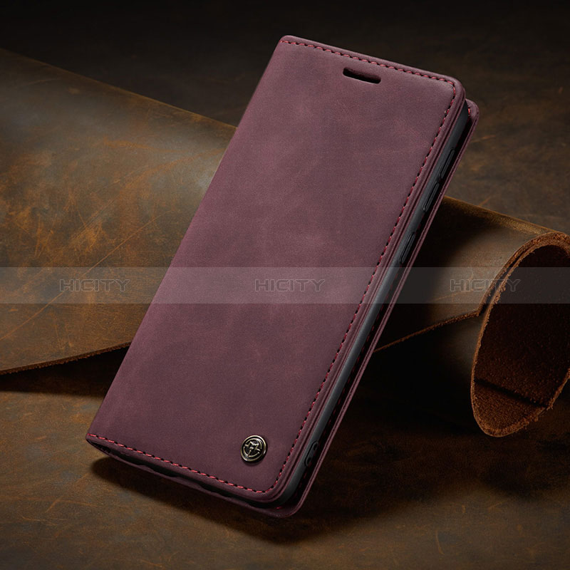 Coque Portefeuille Livre Cuir Etui Clapet C02S pour Huawei Mate 60 Vin Rouge Plus