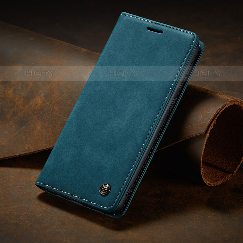 Coque Portefeuille Livre Cuir Etui Clapet C02S pour Samsung Galaxy M02s Bleu Plus