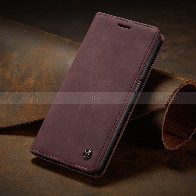 Coque Portefeuille Livre Cuir Etui Clapet C02S pour Xiaomi Mi 10T Pro 5G Vin Rouge Plus