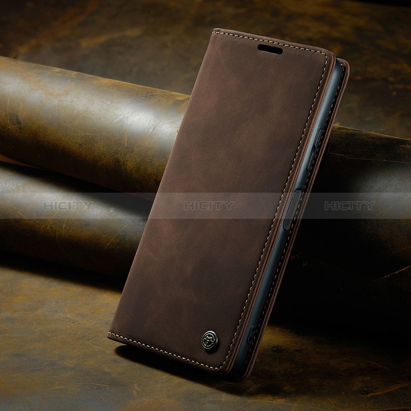 Coque Portefeuille Livre Cuir Etui Clapet C02S pour Xiaomi Redmi Note 12 4G Marron Plus