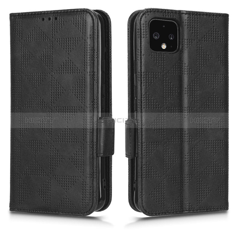 Coque Portefeuille Livre Cuir Etui Clapet C02X pour Google Pixel 4 Noir Plus