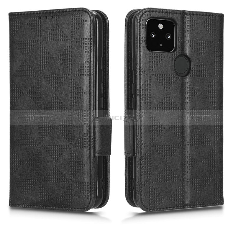 Coque Portefeuille Livre Cuir Etui Clapet C02X pour Google Pixel 4a 5G Noir Plus