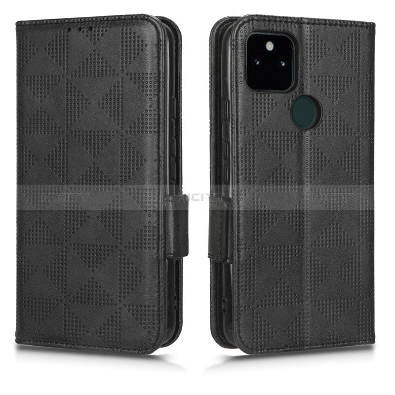 Coque Portefeuille Livre Cuir Etui Clapet C02X pour Google Pixel 5a 5G Noir Plus