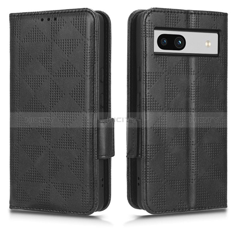 Coque Portefeuille Livre Cuir Etui Clapet C02X pour Google Pixel 7a 5G Noir Plus