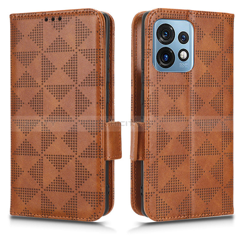 Coque Portefeuille Livre Cuir Etui Clapet C02X pour Motorola Moto Edge 40 Pro 5G Marron Plus