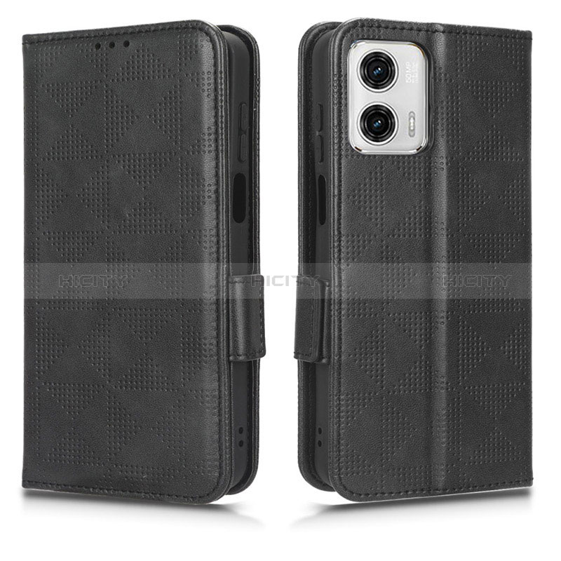 Coque Portefeuille Livre Cuir Etui Clapet C02X pour Motorola Moto G53y 5G Noir Plus