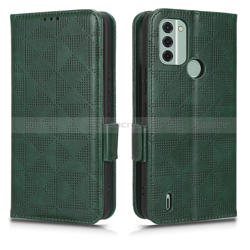 Coque Portefeuille Livre Cuir Etui Clapet C02X pour Nokia C31 Vert Plus