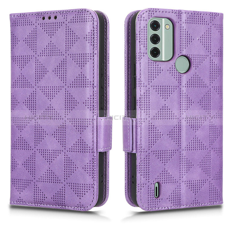 Coque Portefeuille Livre Cuir Etui Clapet C02X pour Nokia C31 Violet Plus