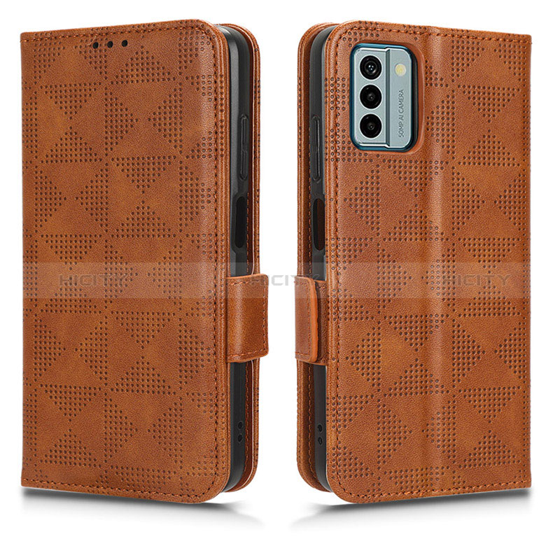 Coque Portefeuille Livre Cuir Etui Clapet C02X pour Nokia G22 Marron Plus