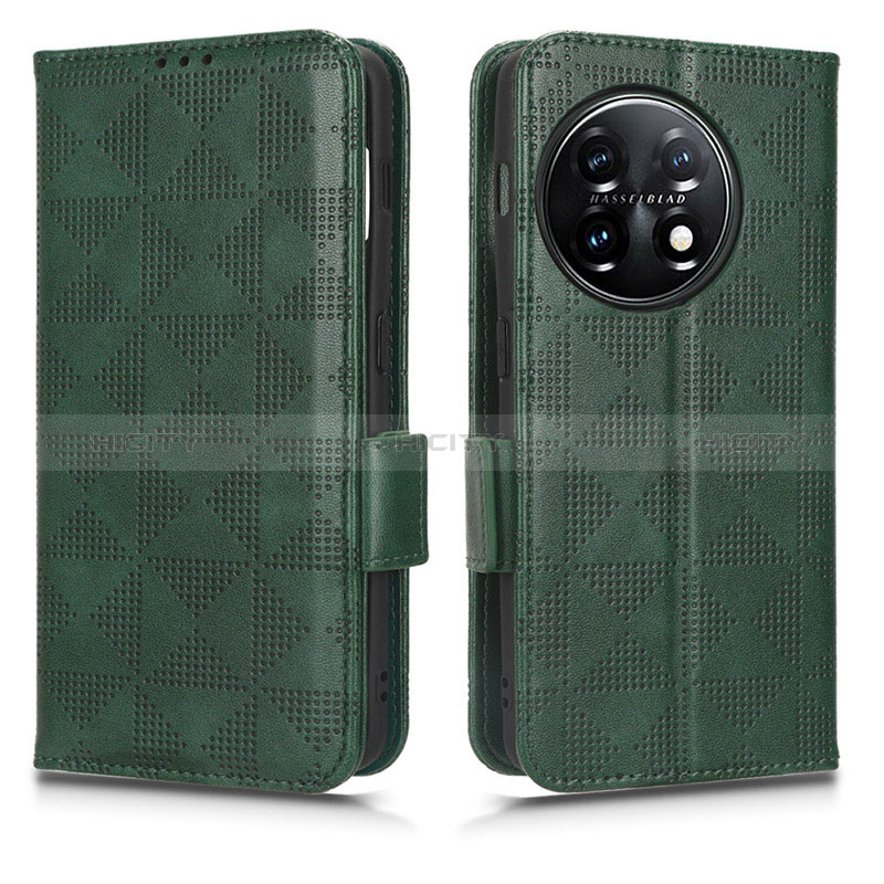 Coque Portefeuille Livre Cuir Etui Clapet C02X pour OnePlus 11R 5G Vert Plus