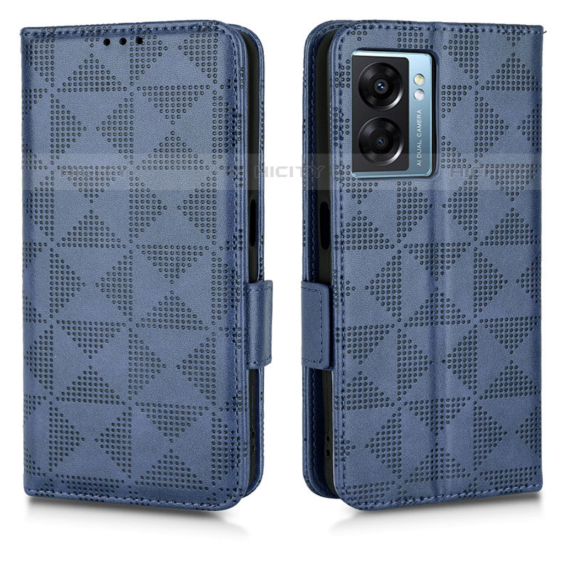 Coque Portefeuille Livre Cuir Etui Clapet C02X pour OnePlus Nord N300 5G Bleu Plus