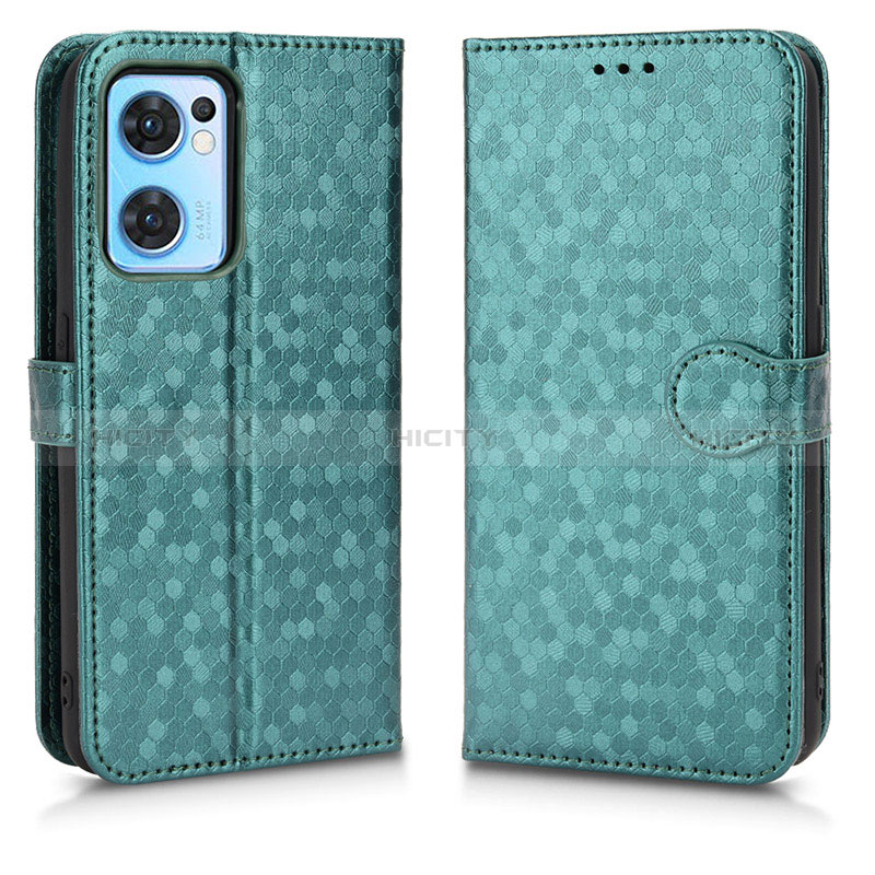 Coque Portefeuille Livre Cuir Etui Clapet C02X pour Oppo Find X5 Lite 5G Vert Plus