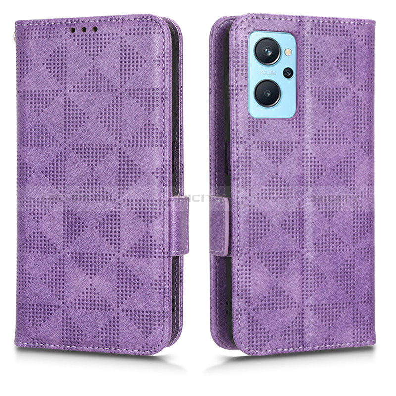 Coque Portefeuille Livre Cuir Etui Clapet C02X pour Oppo K10 4G Violet Plus