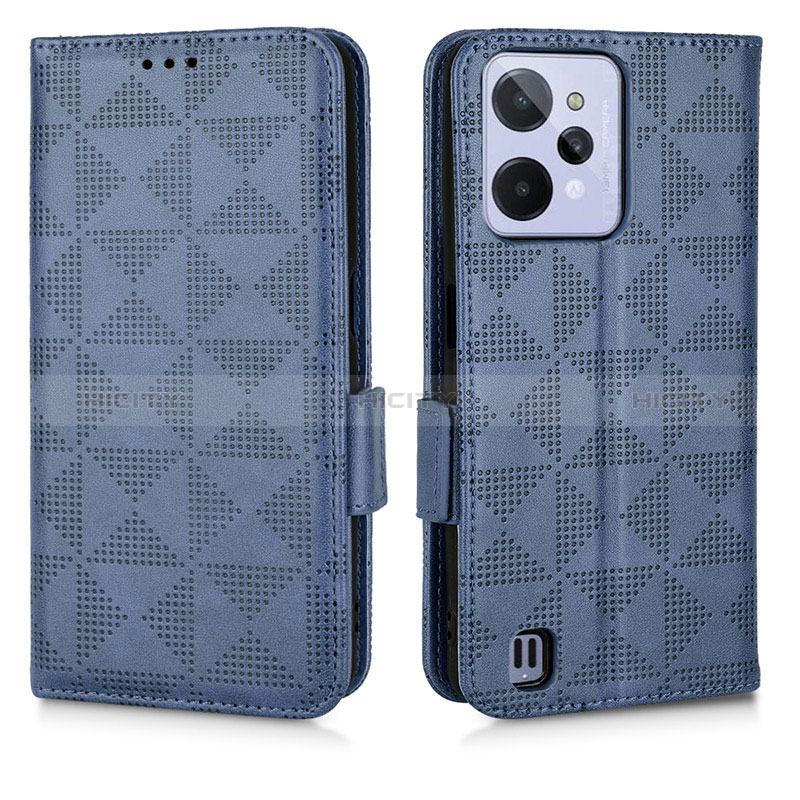 Coque Portefeuille Livre Cuir Etui Clapet C02X pour Realme C31 Bleu Plus