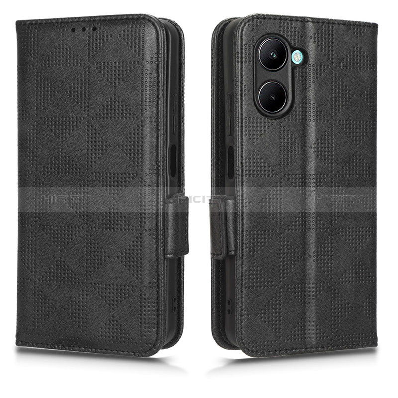 Coque Portefeuille Livre Cuir Etui Clapet C02X pour Realme C33 (2023) Noir Plus