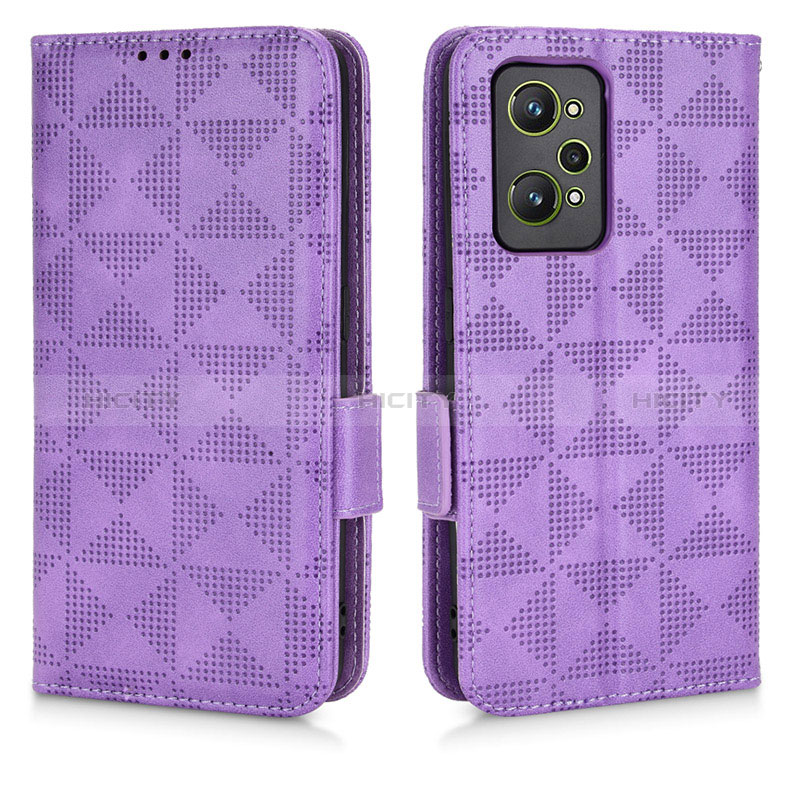 Coque Portefeuille Livre Cuir Etui Clapet C02X pour Realme GT Neo 3T 5G Violet Plus