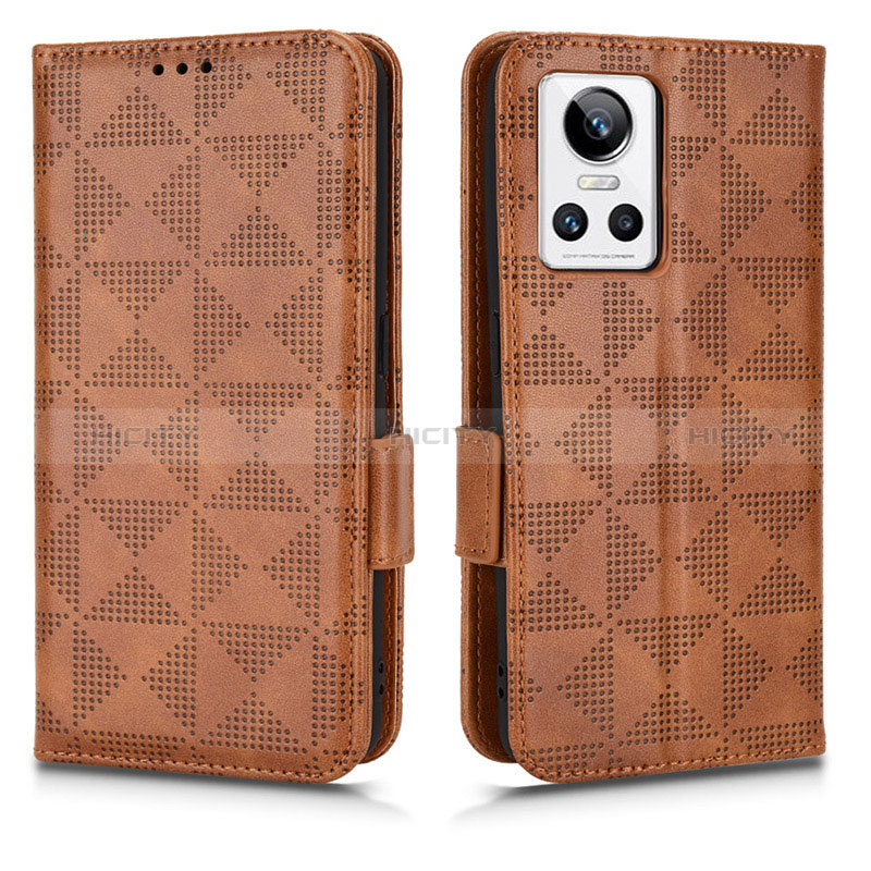 Coque Portefeuille Livre Cuir Etui Clapet C02X pour Realme GT Neo3 5G Marron Plus