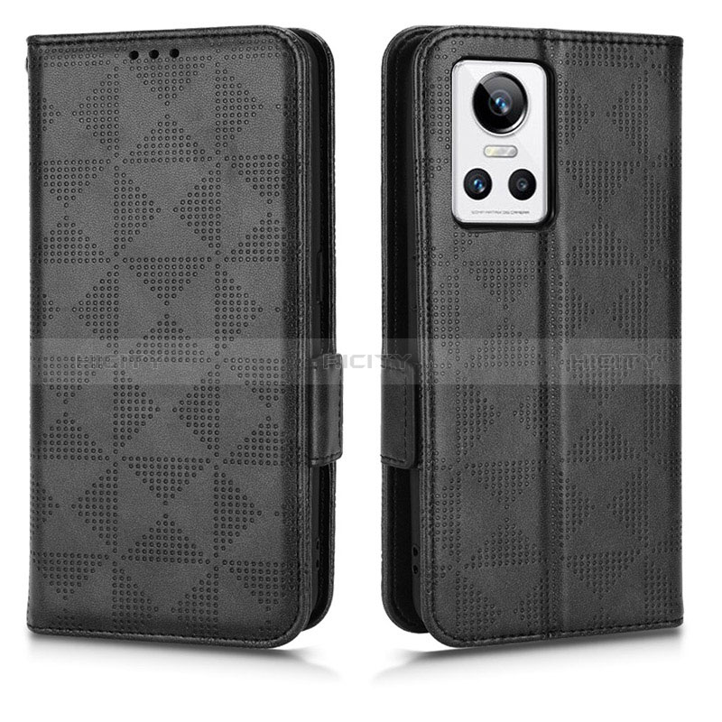 Coque Portefeuille Livre Cuir Etui Clapet C02X pour Realme GT Neo3 5G Noir Plus