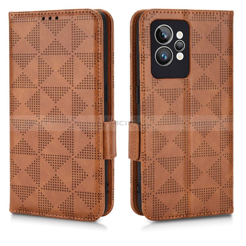 Coque Portefeuille Livre Cuir Etui Clapet C02X pour Realme GT2 Pro 5G Marron Plus