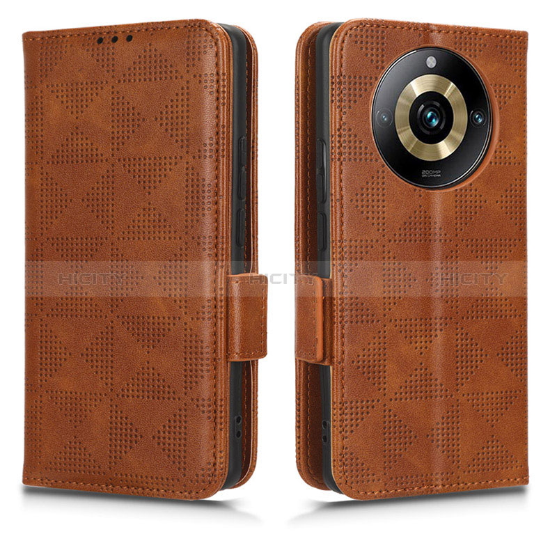 Coque Portefeuille Livre Cuir Etui Clapet C02X pour Realme Narzo 60 Pro 5G Marron Plus