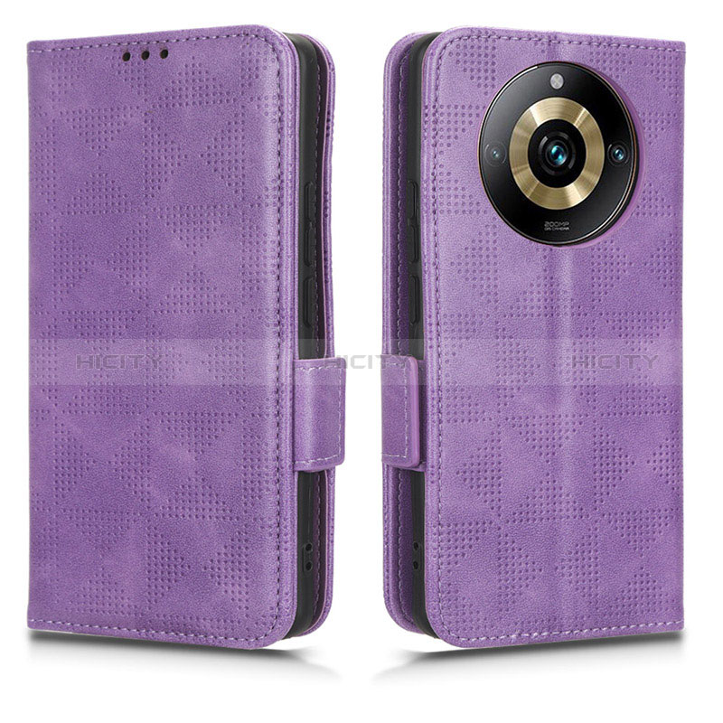 Coque Portefeuille Livre Cuir Etui Clapet C02X pour Realme Narzo 60 Pro 5G Violet Plus