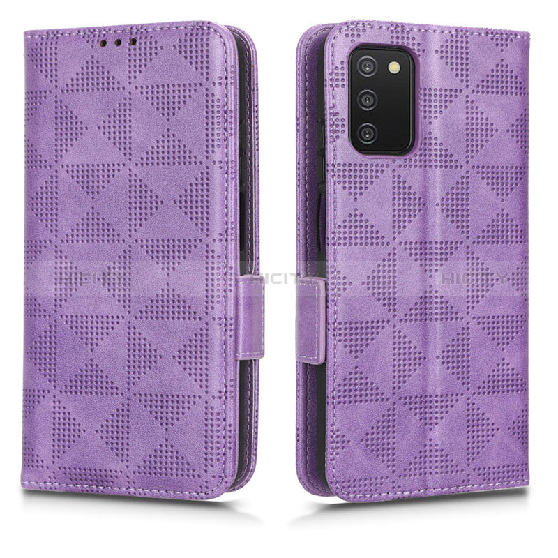 Coque Portefeuille Livre Cuir Etui Clapet C02X pour Samsung Galaxy A02s Violet Plus