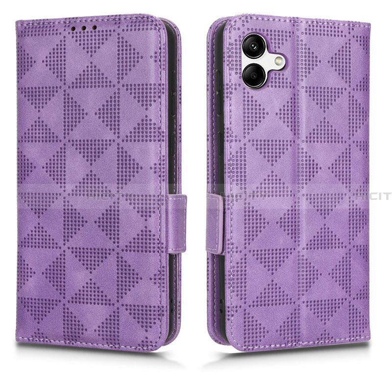 Coque Portefeuille Livre Cuir Etui Clapet C02X pour Samsung Galaxy A04 4G Violet Plus