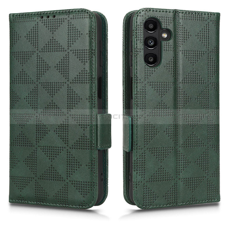 Coque Portefeuille Livre Cuir Etui Clapet C02X pour Samsung Galaxy A04s Vert Plus