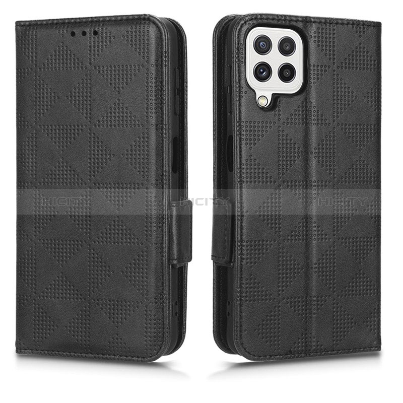 Coque Portefeuille Livre Cuir Etui Clapet C02X pour Samsung Galaxy A12 Nacho Noir Plus