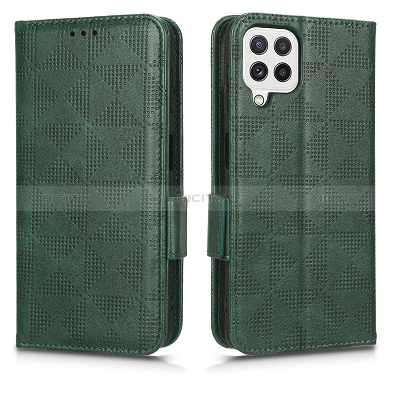 Coque Portefeuille Livre Cuir Etui Clapet C02X pour Samsung Galaxy A12 Nacho Vert Plus