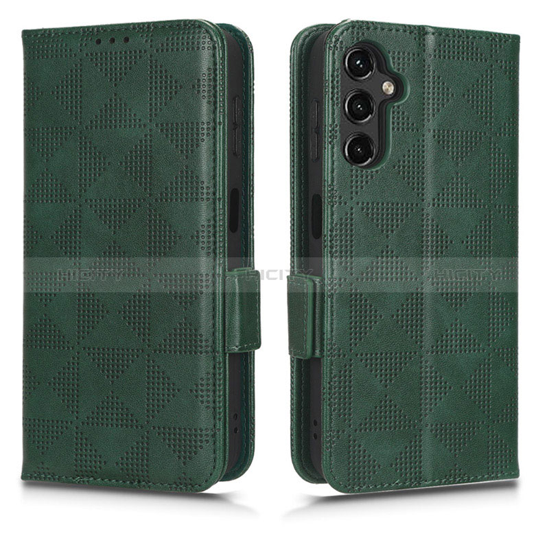 Coque Portefeuille Livre Cuir Etui Clapet C02X pour Samsung Galaxy A14 4G Vert Plus