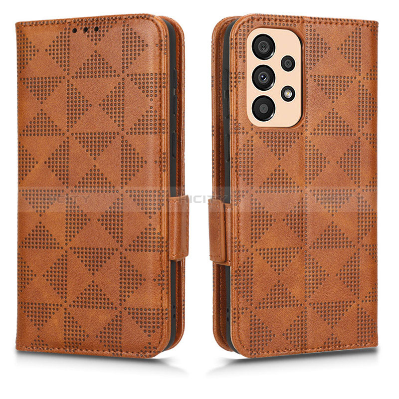 Coque Portefeuille Livre Cuir Etui Clapet C02X pour Samsung Galaxy A23 5G Marron Plus