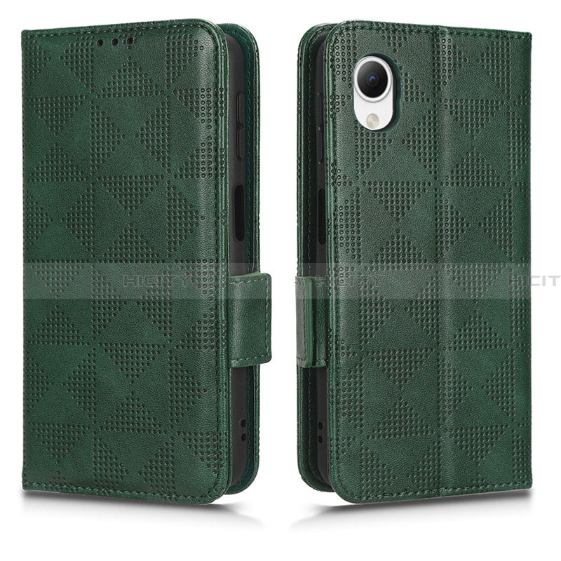 Coque Portefeuille Livre Cuir Etui Clapet C02X pour Samsung Galaxy A23 5G SC-56C Vert Plus