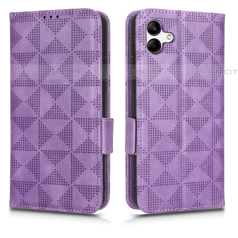 Coque Portefeuille Livre Cuir Etui Clapet C02X pour Samsung Galaxy F04 Violet Plus