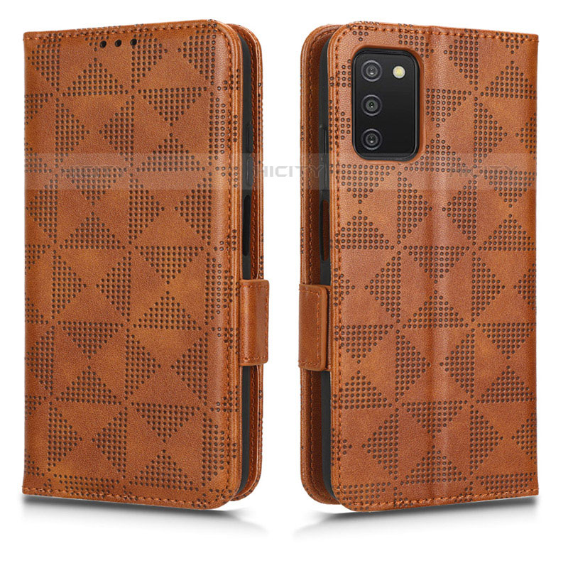 Coque Portefeuille Livre Cuir Etui Clapet C02X pour Samsung Galaxy M02s Marron Plus