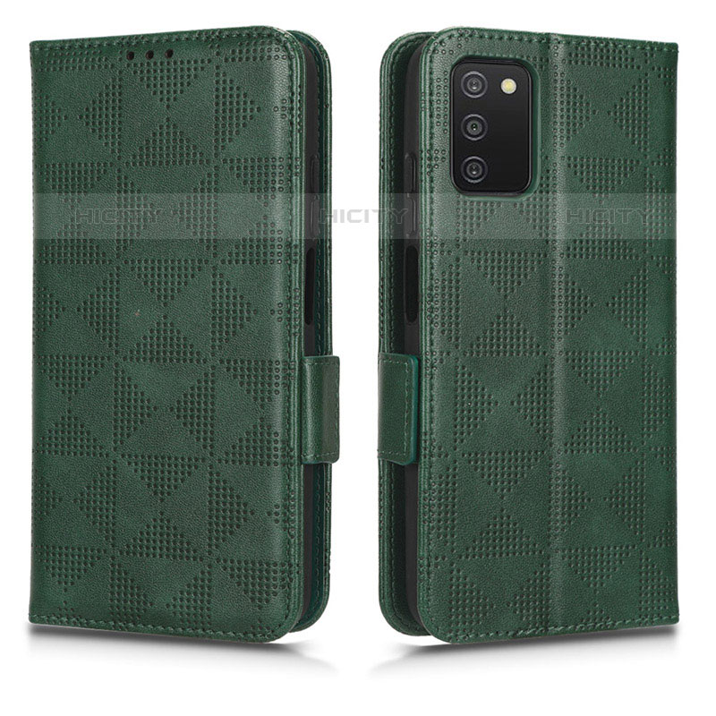 Coque Portefeuille Livre Cuir Etui Clapet C02X pour Samsung Galaxy M02s Vert Plus