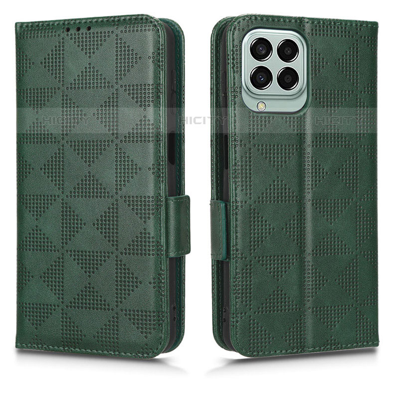 Coque Portefeuille Livre Cuir Etui Clapet C02X pour Samsung Galaxy M33 5G Vert Plus