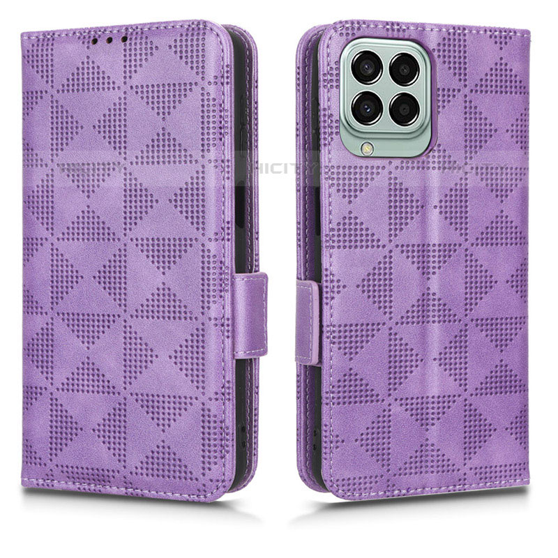 Coque Portefeuille Livre Cuir Etui Clapet C02X pour Samsung Galaxy M33 5G Violet Plus