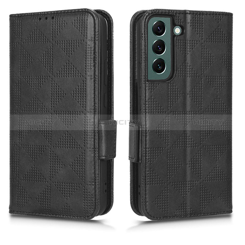 Coque Portefeuille Livre Cuir Etui Clapet C02X pour Samsung Galaxy S22 5G Noir Plus