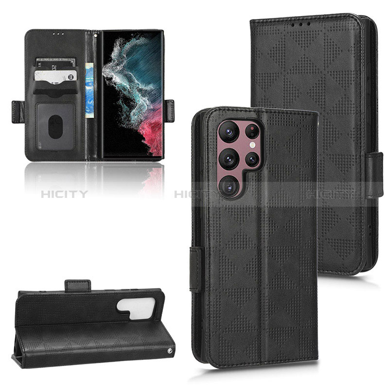 Coque Portefeuille Livre Cuir Etui Clapet C02X pour Samsung Galaxy S22 Ultra 5G Plus