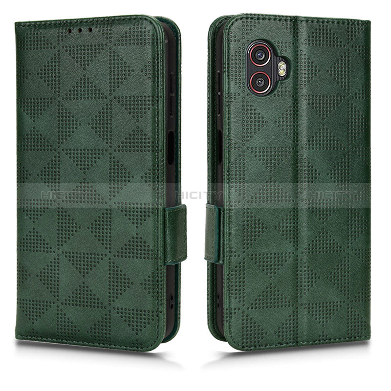 Coque Portefeuille Livre Cuir Etui Clapet C02X pour Samsung Galaxy XCover 6 Pro 5G Vert Plus