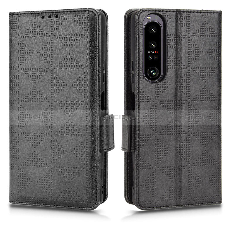 Coque Portefeuille Livre Cuir Etui Clapet C02X pour Sony Xperia 1 IV SO-51C Noir Plus