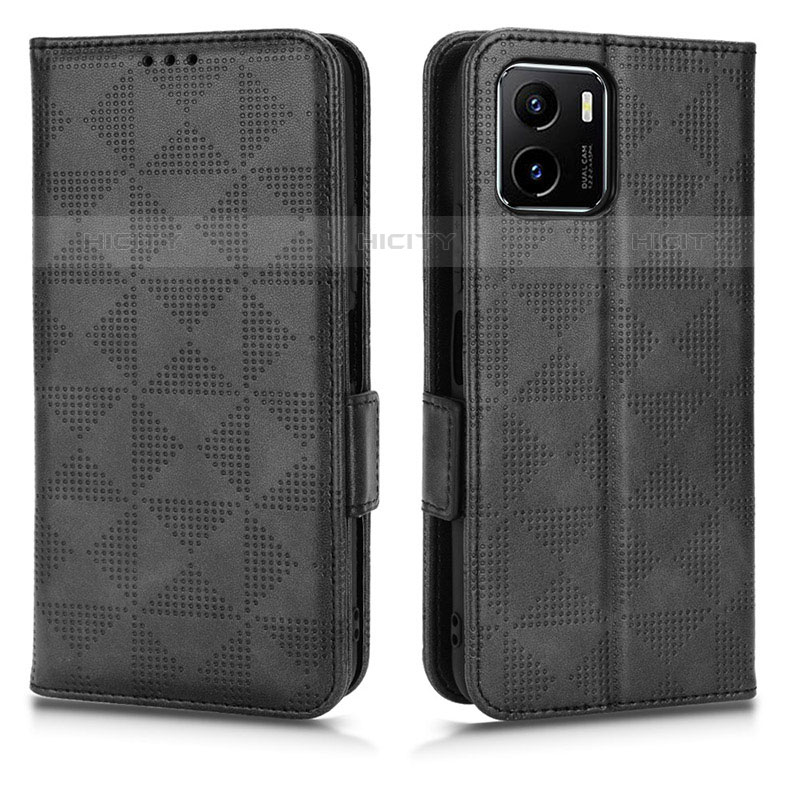 Coque Portefeuille Livre Cuir Etui Clapet C02X pour Vivo iQOO U5x Noir Plus