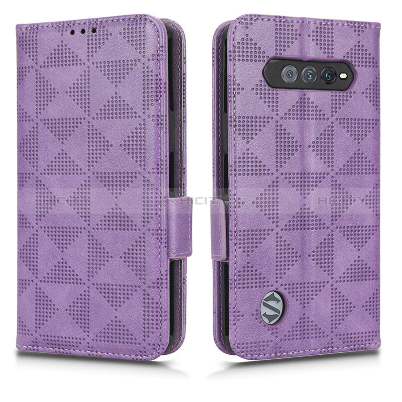 Coque Portefeuille Livre Cuir Etui Clapet C02X pour Xiaomi Black Shark 4S Pro 5G Violet Plus