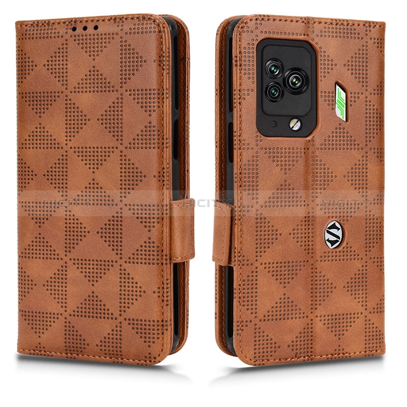 Coque Portefeuille Livre Cuir Etui Clapet C02X pour Xiaomi Black Shark 5 Pro 5G Marron Plus