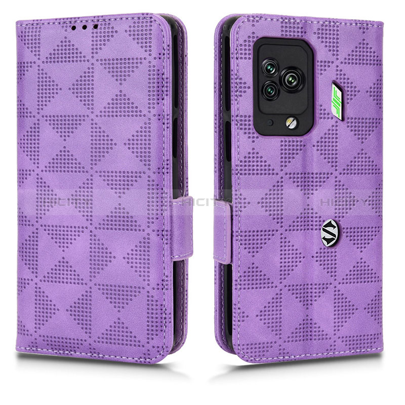 Coque Portefeuille Livre Cuir Etui Clapet C02X pour Xiaomi Black Shark 5 Pro 5G Violet Plus