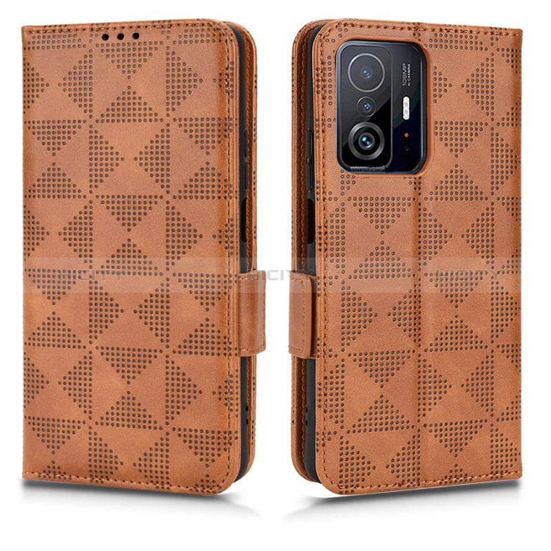 Coque Portefeuille Livre Cuir Etui Clapet C02X pour Xiaomi Mi 11T Pro 5G Marron Plus