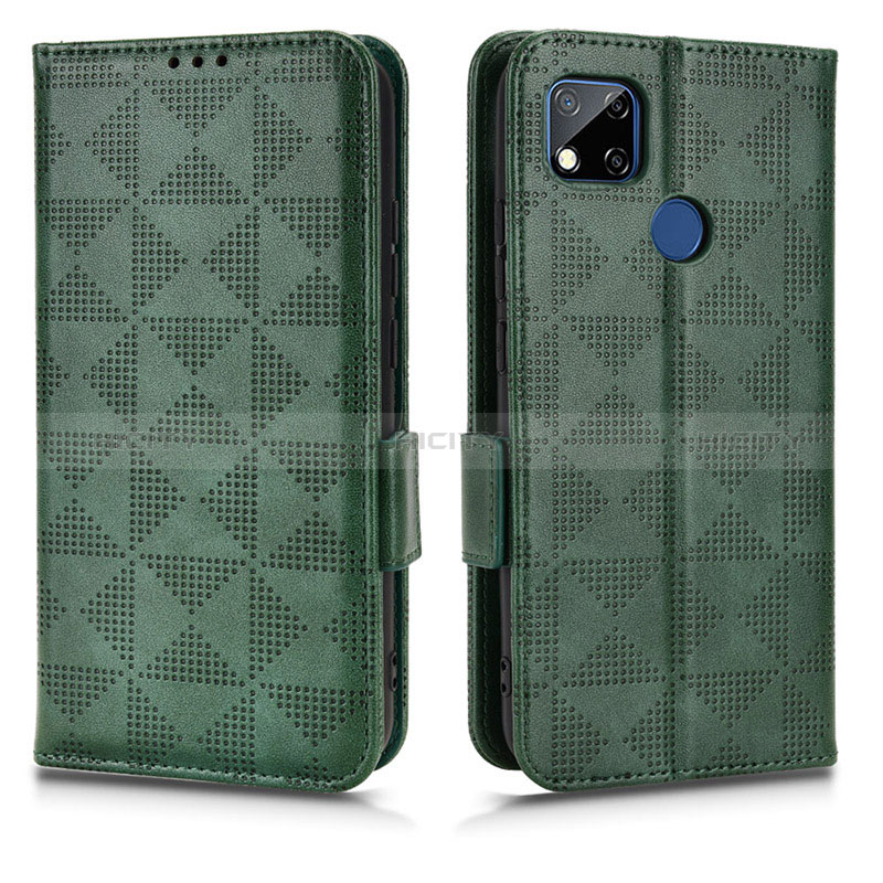 Coque Portefeuille Livre Cuir Etui Clapet C02X pour Xiaomi POCO C3 Vert Plus